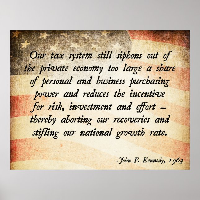 John. F Kennedy Taxes Poster (Framsidan)