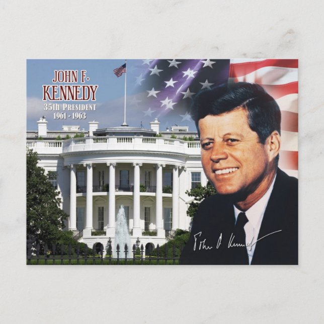 John F. Kennedy - USA:s 35e president Vykort (Framsida)