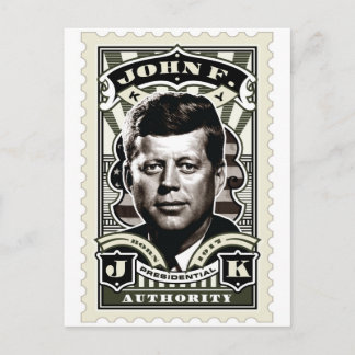 John F. Kennedy Vintage Frimärks Konst Vykort