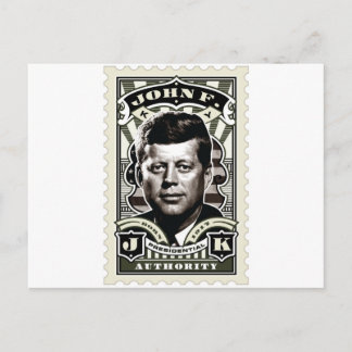 John F. Kennedy Vintage Frimärks Konst Vykort