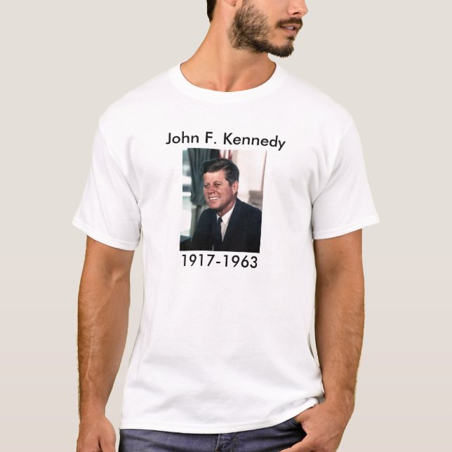 John F. Kennedy Vita husfotoporträtt T-shirt (Framsida)