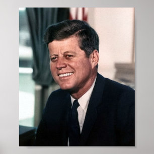 John F. Kennedy Whitehouse porträtt Poster