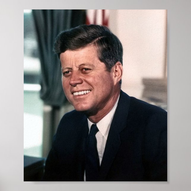 John F. Kennedy Whitehouse Porträtt Poster (Framsidan)