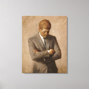John Fitzgerald Kennedy - Officiell Porträtt Canvastryck