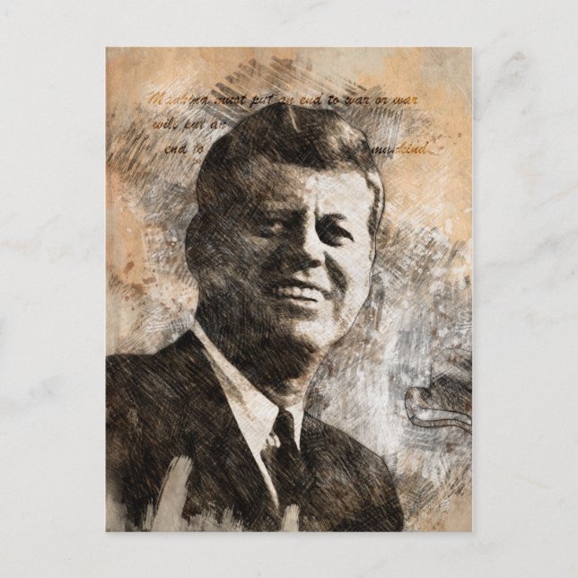 John Fitzgerald Kennedy Vykort (Framsida)