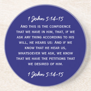 John för bibelpassage 1 5:14 - 15 i vittext underlägg