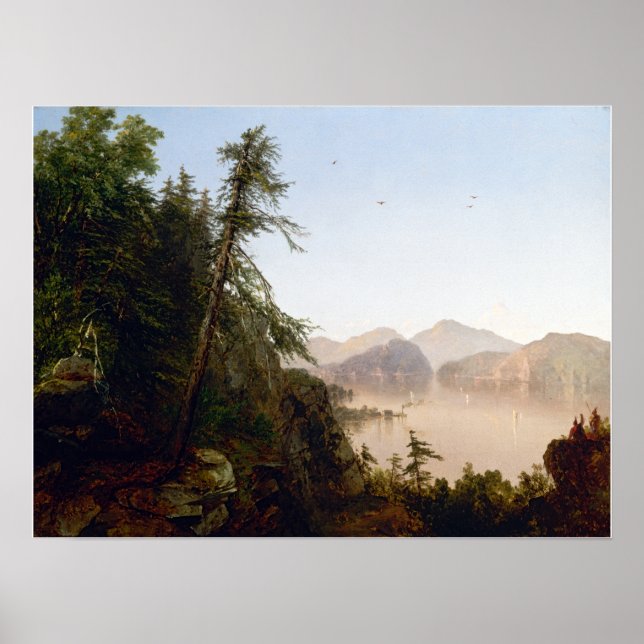 John Frederick Kensett Along the Hudson Poster (Framsidan)