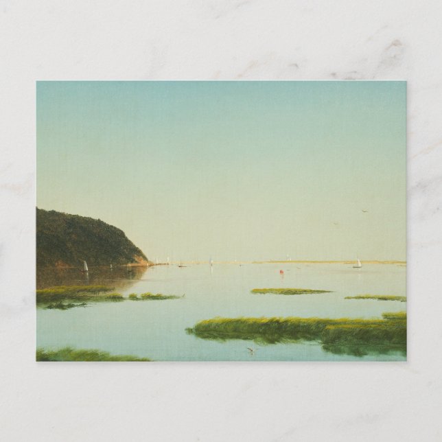 John Frederick Kensett - View of the Shrewsbury Vykort (Framsida)