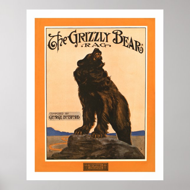 John Frew - Grizzly Bear Rag Poster (Framsidan)