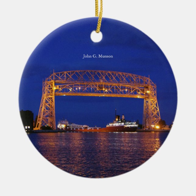 John G Munson & Aerial Hiss Bridge ornament (Framsidan)