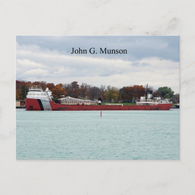 John G. Munson Port Huron-vykort Vykort (Framsida)