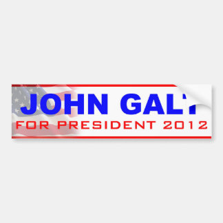 John Galt för presidenten 2012 Bildekal