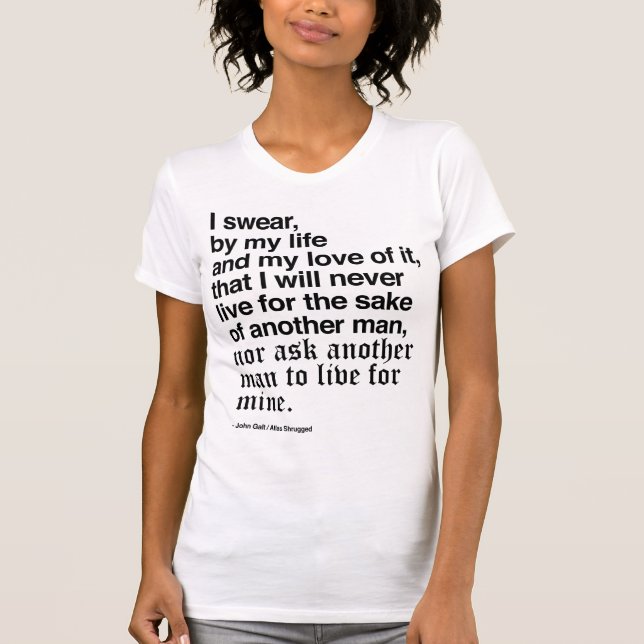 John Galts löfte Tee Shirt (Framsida)