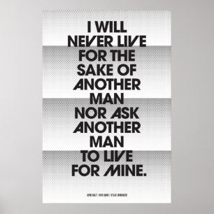 John Galt's Pledge Dot Mönster Poster