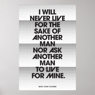 John Galt's Pledge Dot Mönster Poster