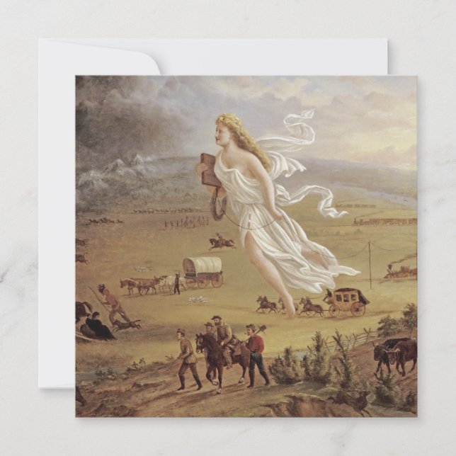 John Gast - Amerikanska framsteg Julkort (Framsida)