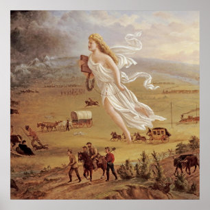 John Gast - Amerikanska framsteg Poster