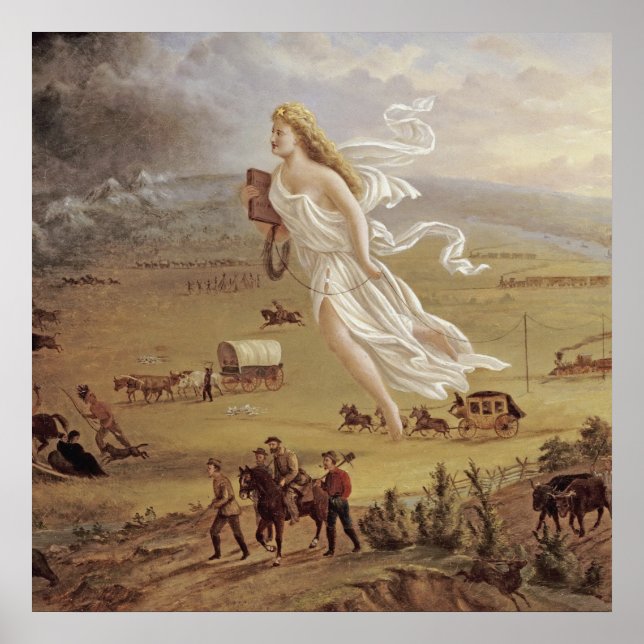John Gast - Amerikanska framsteg Poster (Framsidan)