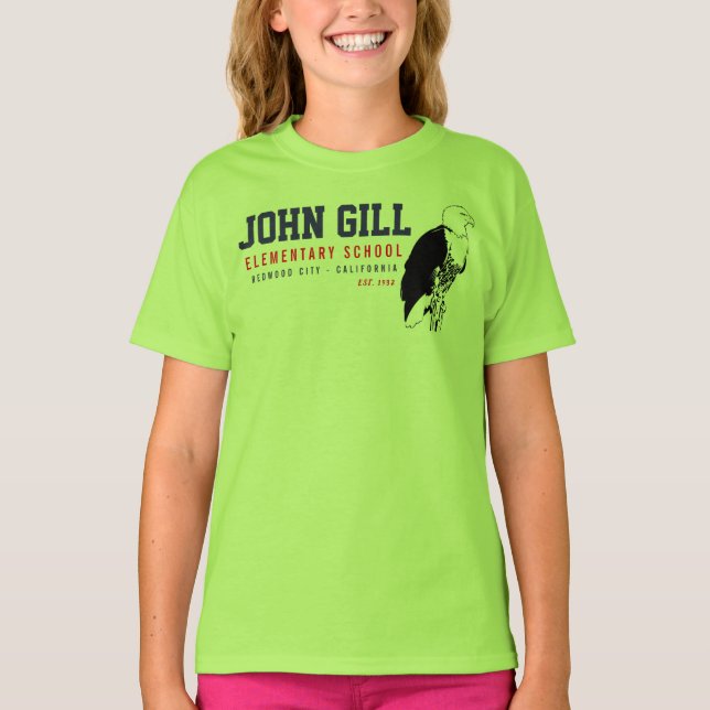 John Gill Eagle Girls Jersey V-Nacke T Shirt (Framsida)