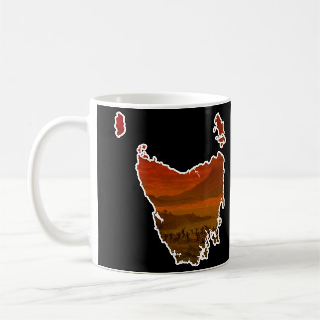 John Glover Van Diemens Land Tasmania Aboriginal Kaffemugg (Vänster)