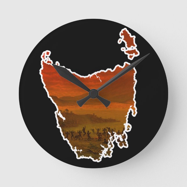 John Glover Van Diemens Land Tasmania Aboriginal Rund Klocka (Framsida)