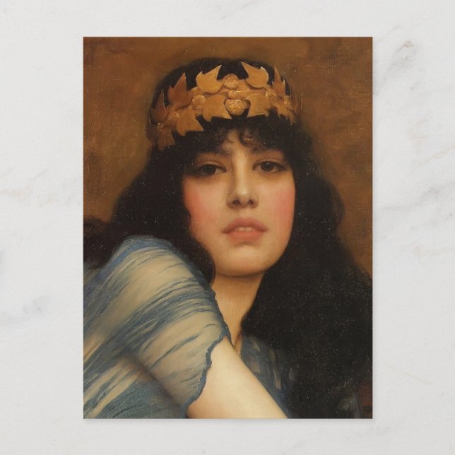 John Godward - Chef för en flicka Vykort (Framsida)