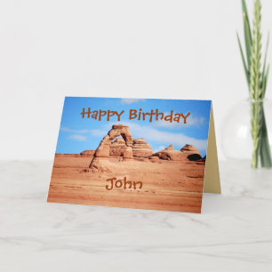 John Grattis på födelsedagen, Delikat Arch, Arches Kort