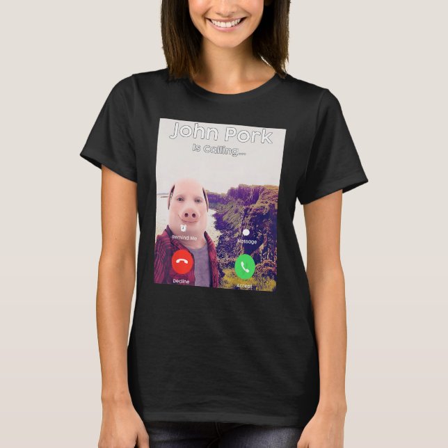 John Gris anropar svarssamtal Mobilt T Shirt (Framsida)