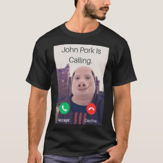 John Gris anropar svarssamtal Mobilt T Shirt