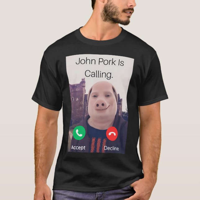 John Gris anropar svarssamtal Mobilt T Shirt (Framsida)