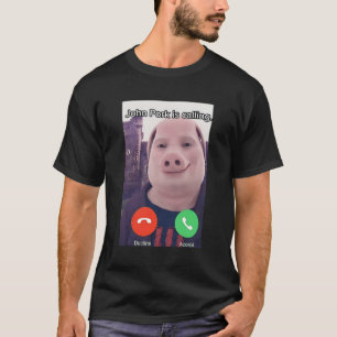 John Gris anropar svarssamtal Mobilt T Shirt