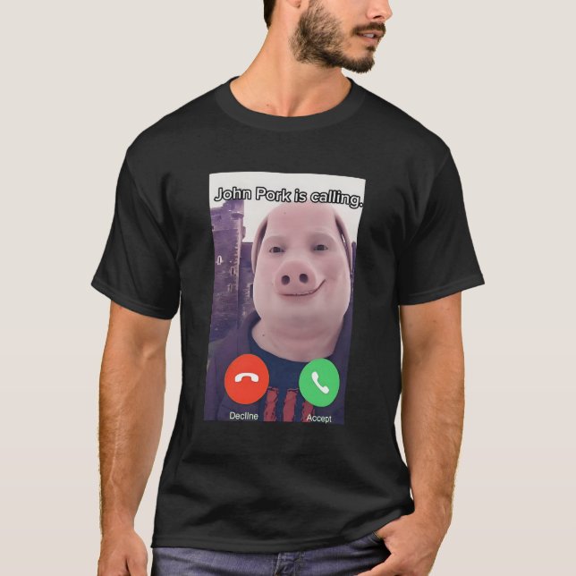 John Gris anropar svarssamtal Mobilt T Shirt (Framsida)