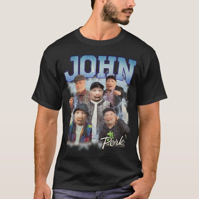 JOHN GRIS RETRO T SHIRT (Framsida)
