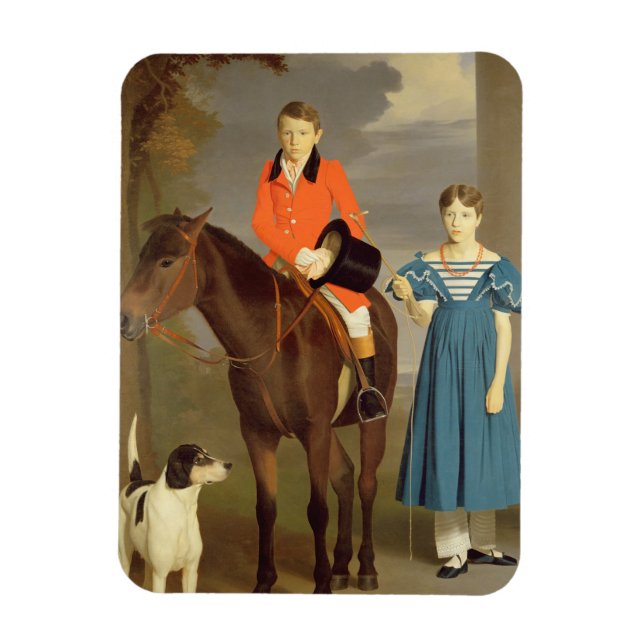 John Gubbins Newton och hans syster Mary, 1832-33  Magnet (Vertikal)