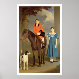 John Gubbins Newton och hans syster Mary, 1832-33 Poster
