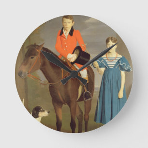 John Gubbins Newton och hans syster Mary, 1832-33 Rund Klocka