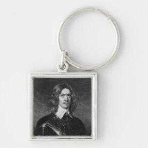 John Hampden Fyrkantig Silverfärgad Nyckelring