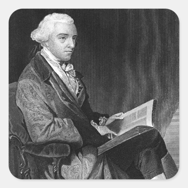 John Hancock Fyrkantigt Klistermärke (Framsida)