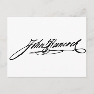 John Hancock Namnteckning Vykort