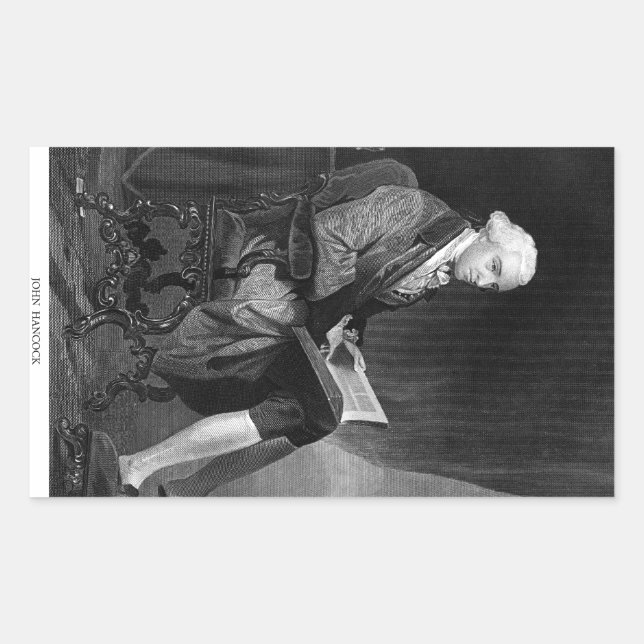 John Hancock Rektangulärt Klistermärke (Framsida)