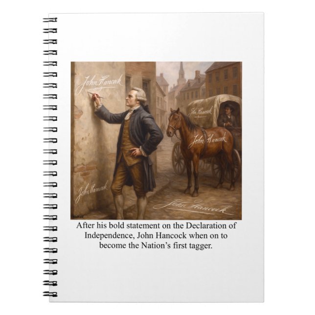 John Hancock Tagger Anteckningsbok (Framsidan)