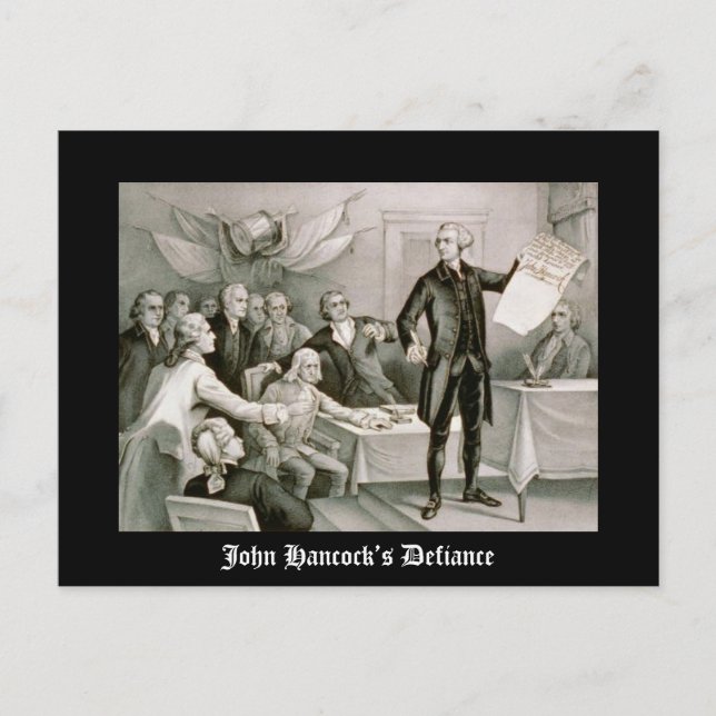 John Hancock's Defiance Vykort (Framsida)