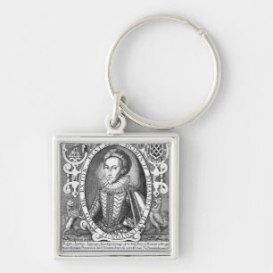 John Harington, 2nd Baron Harington av Exton Fyrkantig Silverfärgad Nyckelring