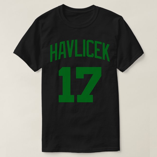 John Havlicek Jersey White T Shirt (Design framsida)