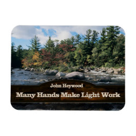 John Heywood Inspirational Quote "Teamwork" Magnet