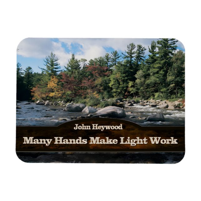 John Heywood Inspirational Quote "Teamwork" Magnet (Horisontell)