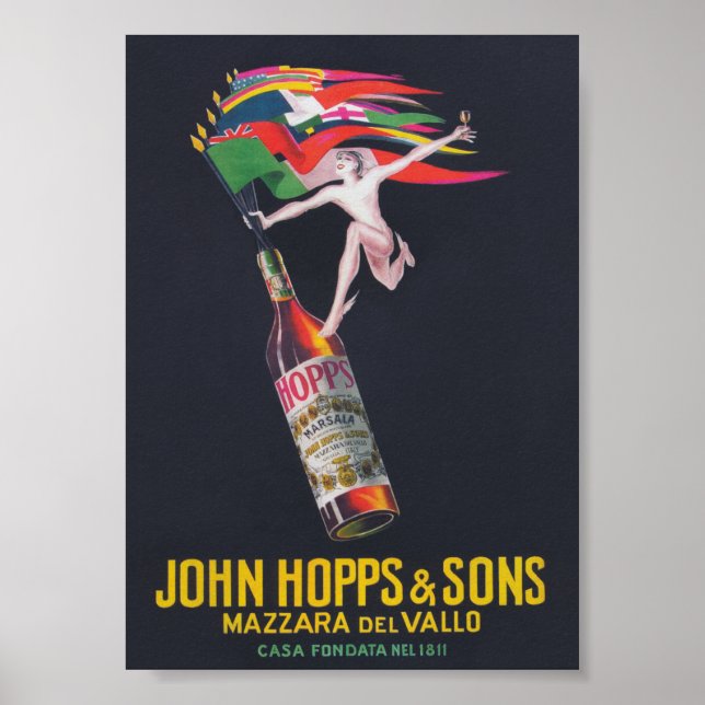 John Hopps och Sons Mazzara del Vallo Beverage Poster (Framsidan)