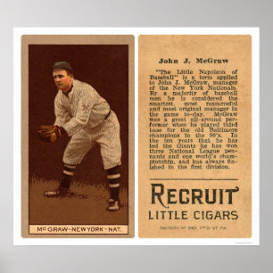 John J McGraw jättebaseball 1911 Poster
