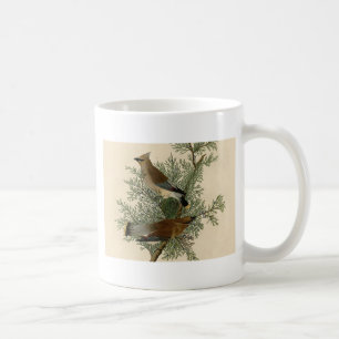 John James Audubon Cedar Waxwing Fågeltryck Kaffemugg