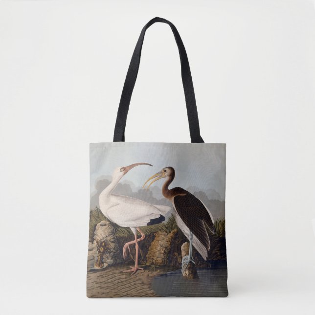 John James Audubon Vit Ibis Fågeltryck Klassiker Tygkasse (Framsida)